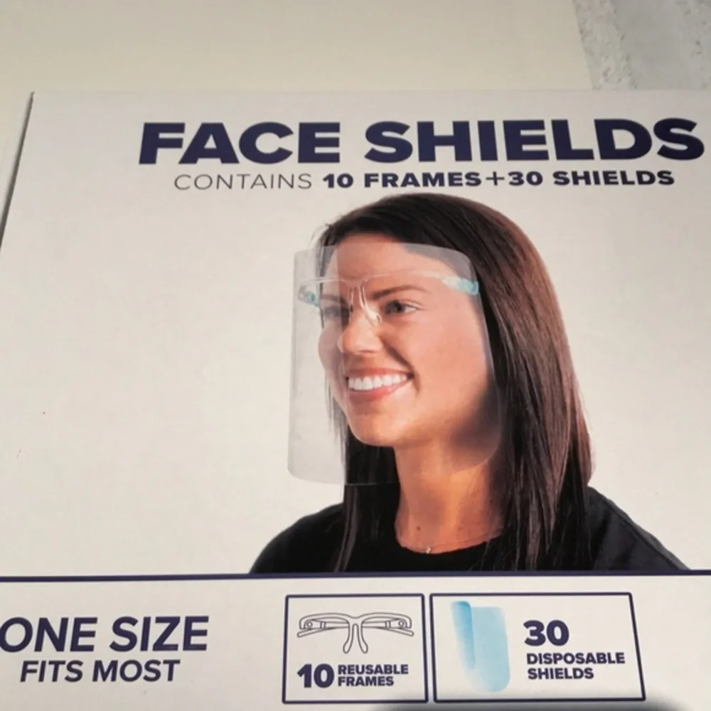 Face Shields - ‘10 pack & 30 shields’ anti fog. NWT